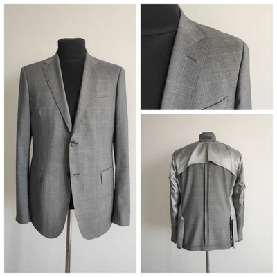Z Zegna Mens Wool Gray Check Prince of Wales Blazer Jacket Size IT 54 / US 44 - Image 1 of 4