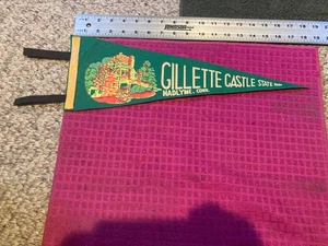 Gillette Castle State Park Hadlyme Connecticut CT Vintage Pennant - FAST SHIPPER - Picture 1 of 4