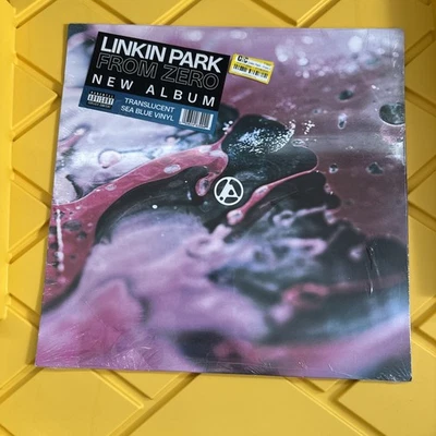 LP Linkin Park - From Zero [Translucent Sea Blue Vinyl] New, Sealed Sleeve bent - Image 1 of 2