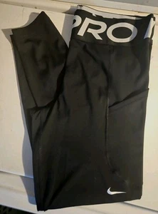 Nike Pro Dri-Fit Leggings Training With Dual Pockets Ankle Length Womens Large - Picture 1 of 5