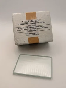 United Scientific GLP3X2-P Glass Streak Plate, 3" Height X 2" Width X Clear  - Picture 1 of 5