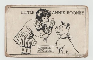Vintage LITTLE ANNIE ROONEY & ZERO Comic Exhibit Arcade Card 1949 B&W Cartoon - Picture 1 of 2