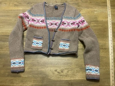 Suéter GAP, Para Mujer Pequeño, Marrón Azul Rosa Púrpura Rojo Cárdigan Abotonado LANA Foto 1 de 4