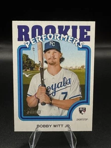 Topps Heritage High Number Performers 2022 #RP-15 Bobby Witt Jr RC KC Royals - Imagen 1 de 2