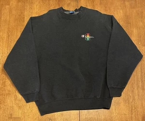 Vintage 90s Champion Crewneck Sweatshirt Large Tricolor Crest Red Yellow Green - Picture 1 of 7
