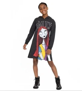 Nightmare Before Christmas Girls Hooded Long Sleeve  Dress - Picture 1 of 5