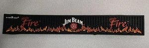 Jim Beam Kentucky Fire Bar Mat Rubber Bartender Drink Rail 24 Inches NEW - Picture 1 of 4
