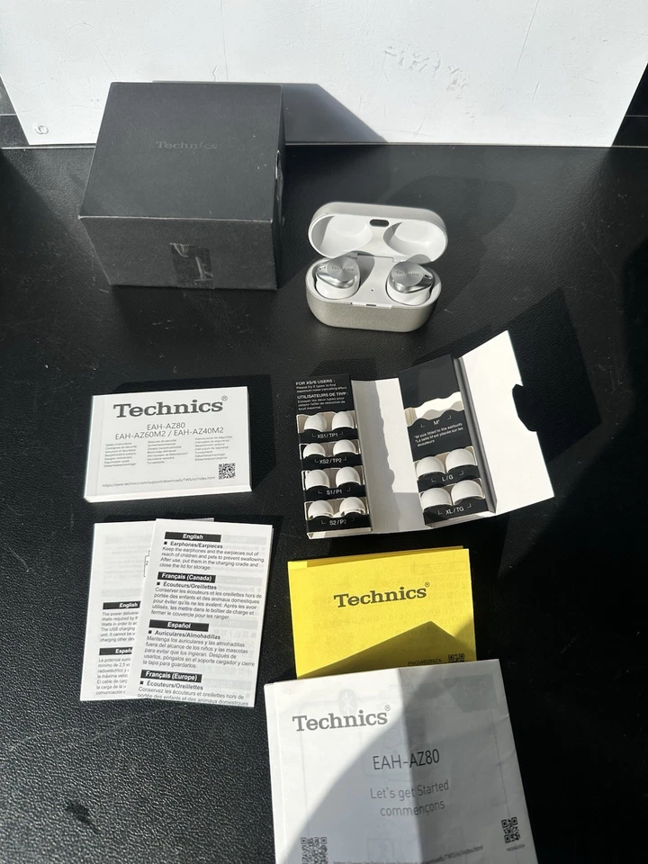 Technics EAH-AZ80 Wireless Noise Canceling In-Ear Headphones Silver EAH-AZ80-S - Image 1 of 4