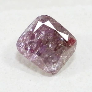 0,28 Ct Shocking Radiant (3 x 3) 100% Naturale Argyle Fantasia Viola Diamante Rosa - Foto 1 di 7