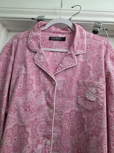 Ralph Lauren 3X Pink Paisley Pajama Set. 3/4 Sleeves, Capri. Luxurious. - Picture 1 of 20
