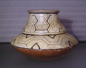 Vintage Shipibo Conibo Peru polychrome Keramik Vase Gefäß 9 Zoll - Bild 1 von 16