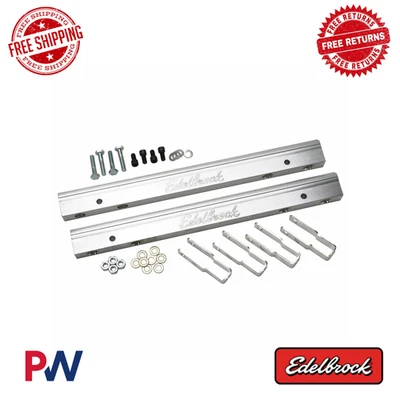 Riel de combustible de inyección de combustible Edelbrock -6 AN transparente para Chevrolet Big-Block Gen V Foto 1 de 2