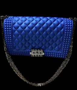 GORGEOUS ROYAL BLUE LOLA WATERPROOF SHOULDER BAG OR CROSSBODY ADJ CHAIN NEW - Picture 1 of 16