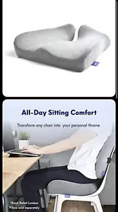 Cushion Lab Patented Pressure Seat Cushion for Long Sitting Hours on Office/H... - Picture 1 of 2
