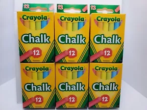 Crayola Drawing Chalk Assorted Colored 12 Sticks Per Box (6 Pack) - Picture 1 of 6