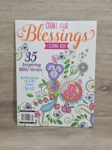 Adult Coloring Book, Count Your Blessings 43 Inspiring Bible Verses- Spring Art - Picture 1 of 4