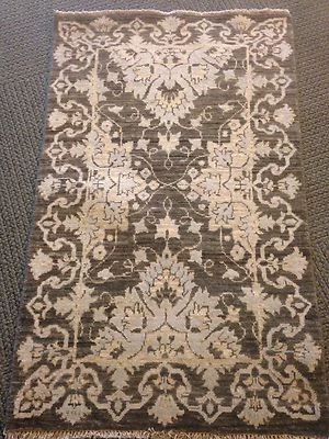 Oriental Area Rug Chobi Nomadic Transitional 2'x3' Woven Two Tones Silk/wool A+ - Image 1 of 4