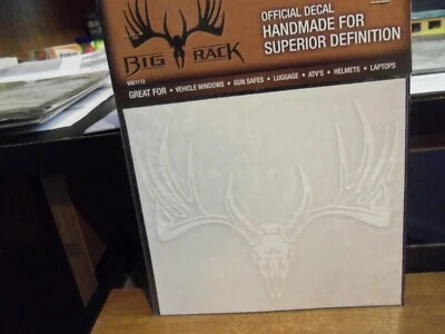  WHITE TAIL SKULL 6" DECAL BIG RACK OFFICIAL  BRAND NEW FREE SHIP  - Image 1 of 2