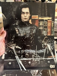 Beckett zertifiziertes Foto 11x14 signiert Johnny Depp Edward Scherenhände Bas - Bild 1 von 1