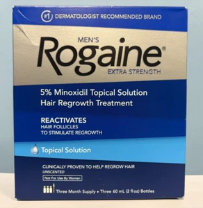 Rogaine Men's Extra Strength Solution 3-month Hair Loss Regrowth Treatment 01/27 - Picture 1 of 4