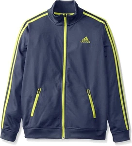 Adidas Youth Separates Training Track Jacket, Medium Grey/Yellow - Picture 1 of 2