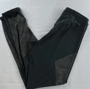 Nike Womens Dri-Fit Black White Pullon Drawstring Athletic Workout Pants Size L - Picture 1 of 10