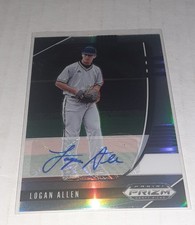 2020 Panini Prizm Draft Picks Silver Prizm Auto Logan Allen #PDP56 Indians