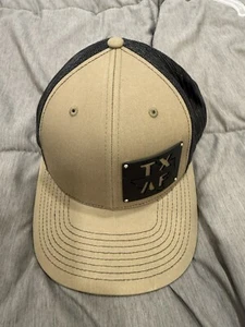 Texas TX AF Metal Badge Hat Richardson hat 112 Green Black SnapBack - Picture 1 of 5