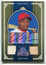 2005 Diamond Kings Signature Silver 7 Chone Figgins Dual Bat Jersey 63/100