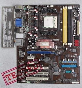AM2/AM2+ ASUS M3N78 nVidia MCP78+GeForce 8200 MoBo with CPU Phenom X4 9650 - Picture 1 of 16
