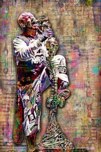 Ivan Moody von Five Finger Death Punch Poster, FFDP Hommage Kunst kostenloser Versand - Bild 1 von 5