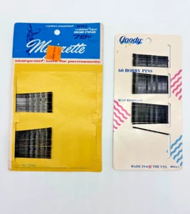 Menge: Neu aus altem Lagerbestand Vintage Majorette UND Goody Bobby Pins auf Werbekarten schwarz - Bild 1 von 13