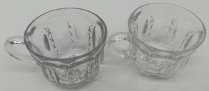 Diamond Ridge Clear Punch Cup by Duncan & Miller~Lot of 2~USED~Unmarked - Picture 1 of 12
