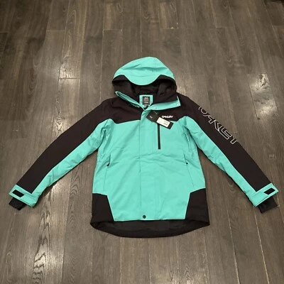 Новый с Ярлыками розничной: 250 $сноубординг/лыжи черный/новый зеленый Oakley куртка размер S - Изображение 1 из 4