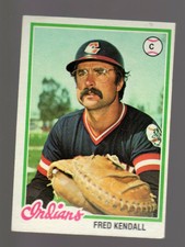 1978 Topps Fred Kendall Baseball Card Cleveland Indians
