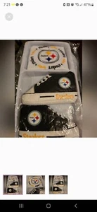 NWOT Pittsburg Steelers Bib And Soft High Top Sneakers Set - Picture 1 of 3