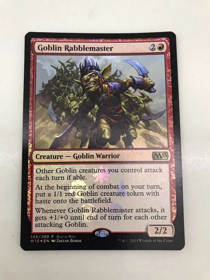 Goblin Rabblemaster Foil Promo MTG Magic the Gathering Card NM Mint Core Set M15 - Image 1 of 1