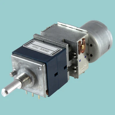 ALPS 50K ohm dual Potentiometer log audio taper pot Motrorized RK27 RK27112MC - Image 1 of 4