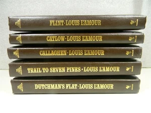 Louis L'Amour Collection Lot of 5 Leatherette Books Westerns - !15 - 3D2D - Picture 1 of 9