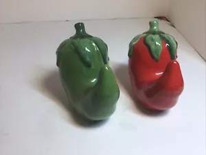 Peperoncino rosso e verde porcellana PEPE SALE vintage da collezione - Foto 1 di 7