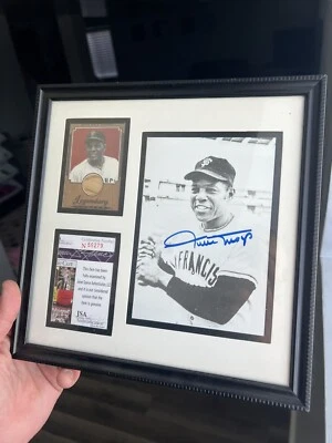 Willie Mays JSA Autograph Auto Photo Photograph 5x7 Bat Card 5 X 7 Upper Deck - Image 1 of 3