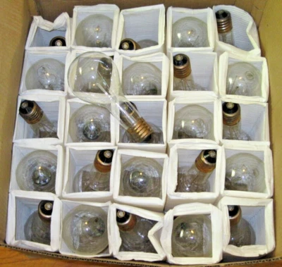PS35 300W LIGHT BULBS CLEAR (25) MOG E39 250V INCAND DAMAR 3585B LOT VINTAGE - Image 1 of 4