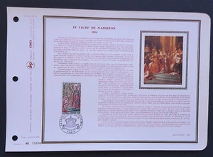 Feuillet DAP 1er jour 120 Soie 1973 Le Sacre de Napoléon - Imagen 1 de 1