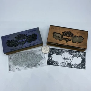 Vintage YMCA Advertising 2 Piece Letterpress Block Print Stamp Set 4 1/8" x 2" - Picture 1 of 11