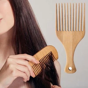 Haarkamm Afro Pick, multifunktionaler Afro-Kamm aus Holz für langes, dickes - Bild 1 von 11