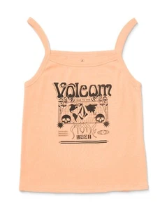 VOLCOM - Womens 1991 Strappy Tank Top - Peach - Sleeveless Tee - Picture 1 of 1