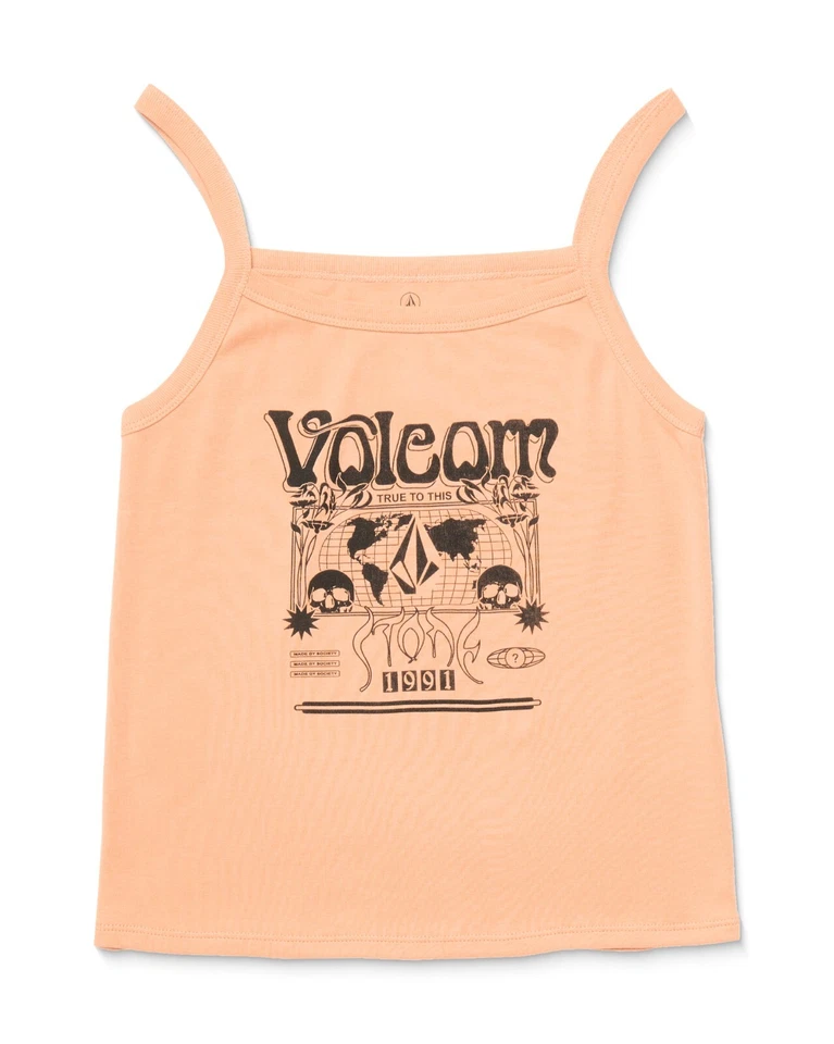 VOLCOM - Womens 1991 Strappy Tank Top - Peach - Sleeveless Tee - Image 1 of 1