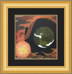 Erte Autumn Song Custom Framed Print FREE SHIPPING - Picture 1 of 2