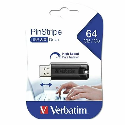 Clef usb 64go Verbatim cle usb 64 go Store N Go Pinstripe USB 3.0 - Photo 1/3