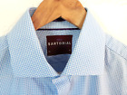 M&S Sartorial pale blue check shirt 16/42"-44"chest